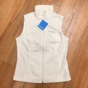 NWT White Columbia Fleece Vest